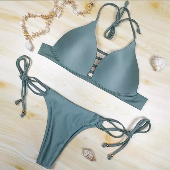 💮Green Bikini Top - Picture 5 of 7